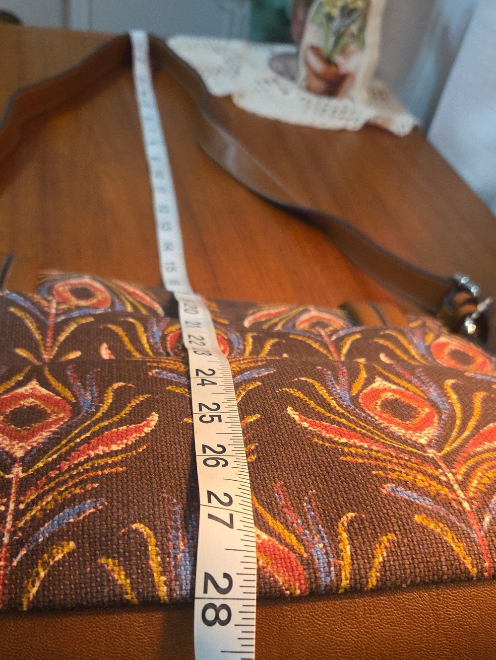 Relic Brown Peacock-Feather Crossbody Bag with Matching Wallet - Picture 12 of 16